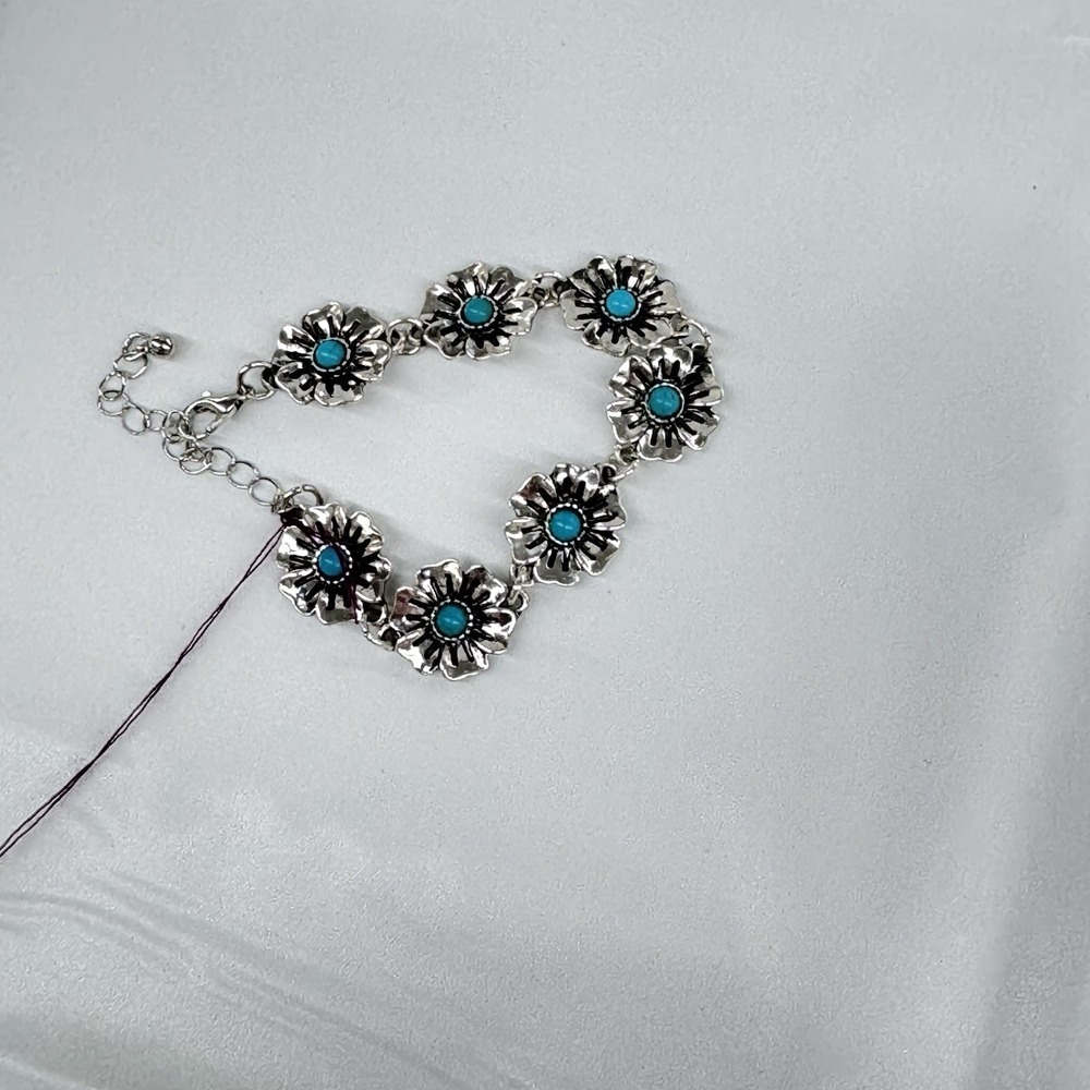 Bracelet Daisy Silver Turquoise Costume Fairy Whimsy costume